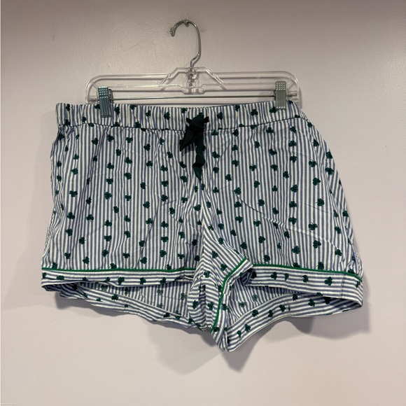 J. Crew striped clover‎ short sleeve button down and shorts pajama set - Picture 2 of 6